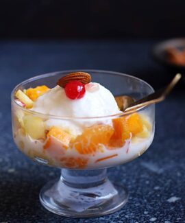 Fruit Salad with ice Cream